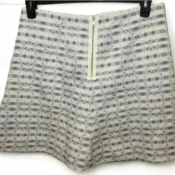 J.Crew Women's Jacquard Flare Skirt Size 10 Multicolor Geometric Knee Le… - Picture 4 of 7